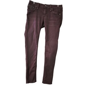 Rock Revival Maryte Skinny Jeans Embellished Pockets Dark Wash Size 28